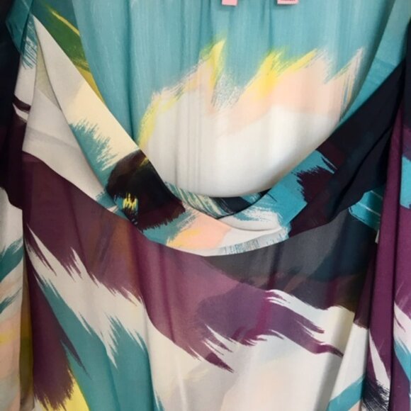 Ted Baker multicolored silk blouse size xs - Picture 2 of 12